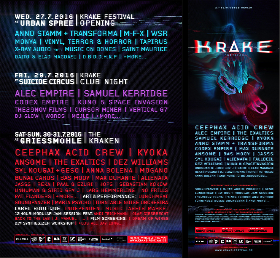 Krake Festival by Geso | Art Direction / Graphic Design / Motion Graphics