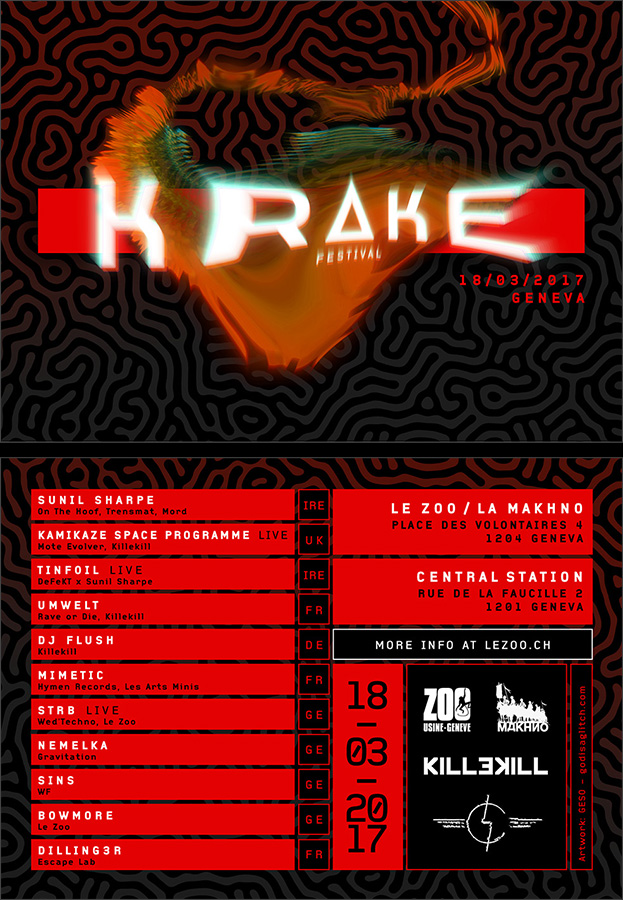 Krake Festival Geneva Edition by Geso | Art Direction / Graphic Design / Motion Graphics