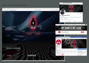Art direction for music band My Name Is Not Alice by Geso