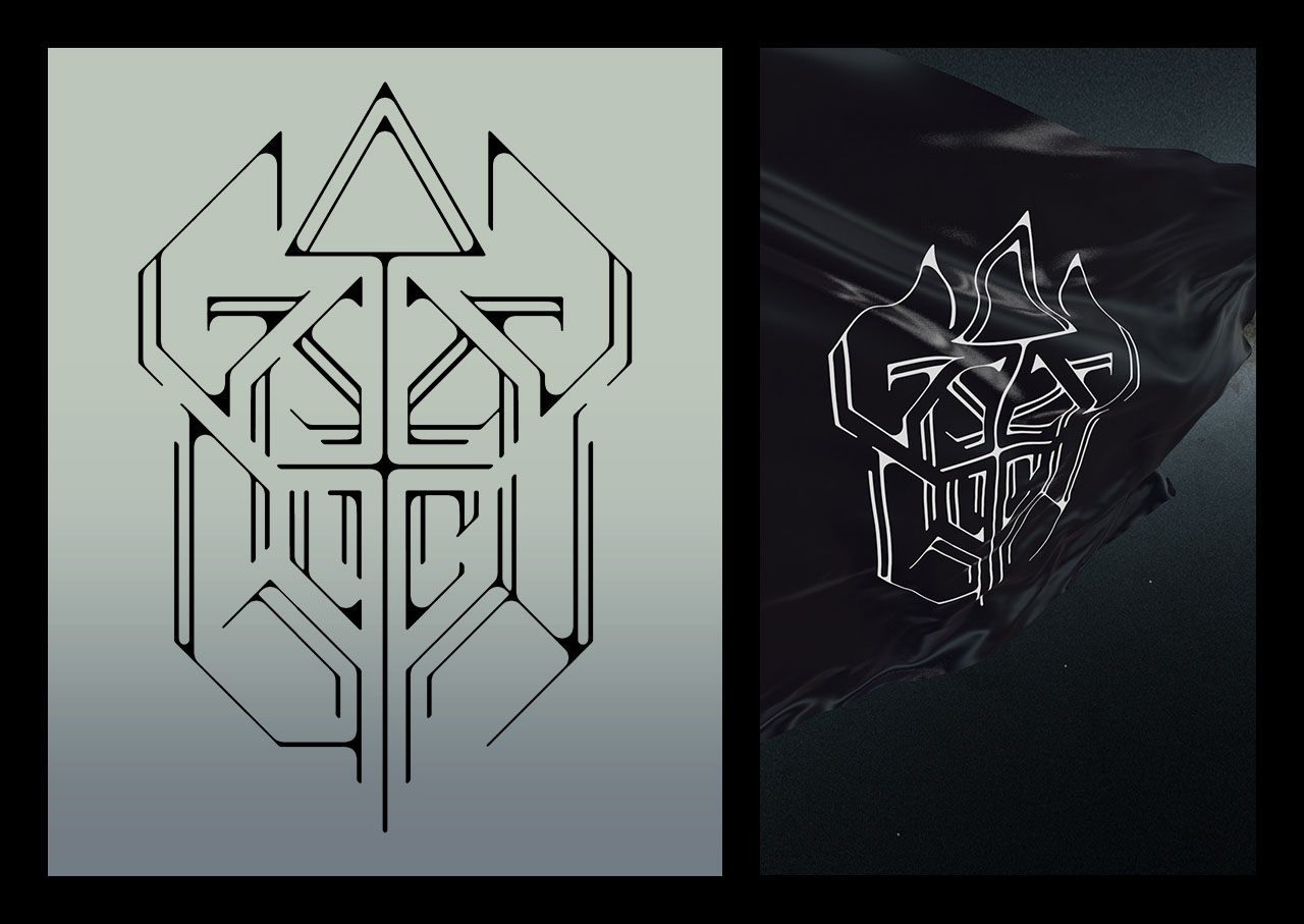 3D Lettering and logos designed by Geso / God Is A Glitch