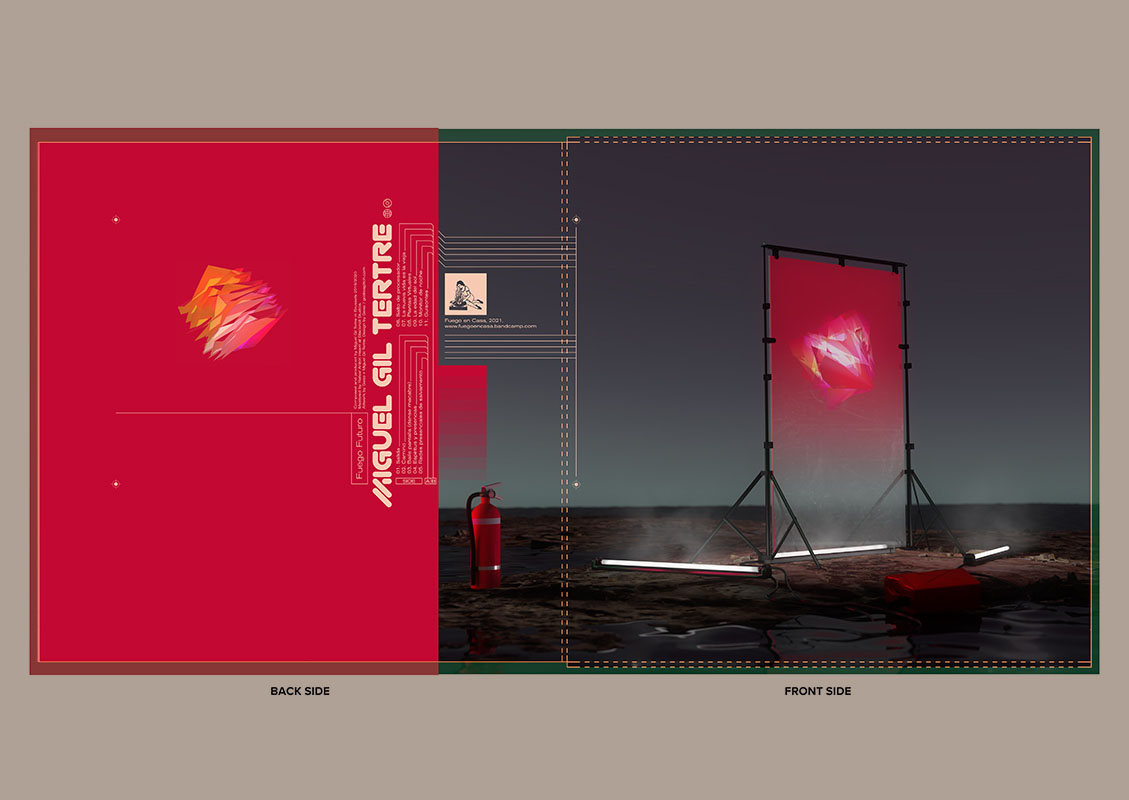 Fuego Futuro from Miguel Gil Tertre, cover artwork and design by Geso / God Is A Glitch