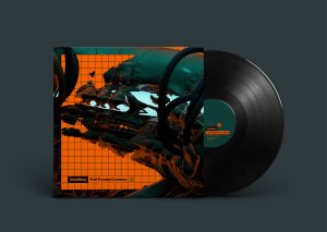 Cover Artwork for Full Frontal Lunacy album from Vexillary, artwork and design by Geso / God Is A Glitch