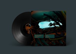 Cover Artwork for Full Frontal Lunacy album from Vexillary, artwork and design by Geso / God Is A Glitch